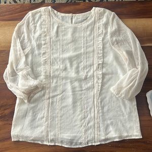 Loft Cream Detailed Blouse